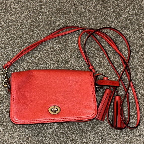 Coach Red Leather Crossbody Bag - Picture 12 of 12